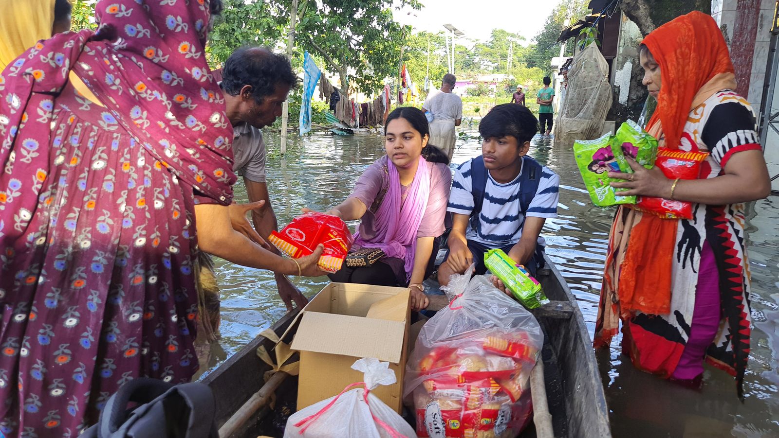 Pritilata flood relief distribution